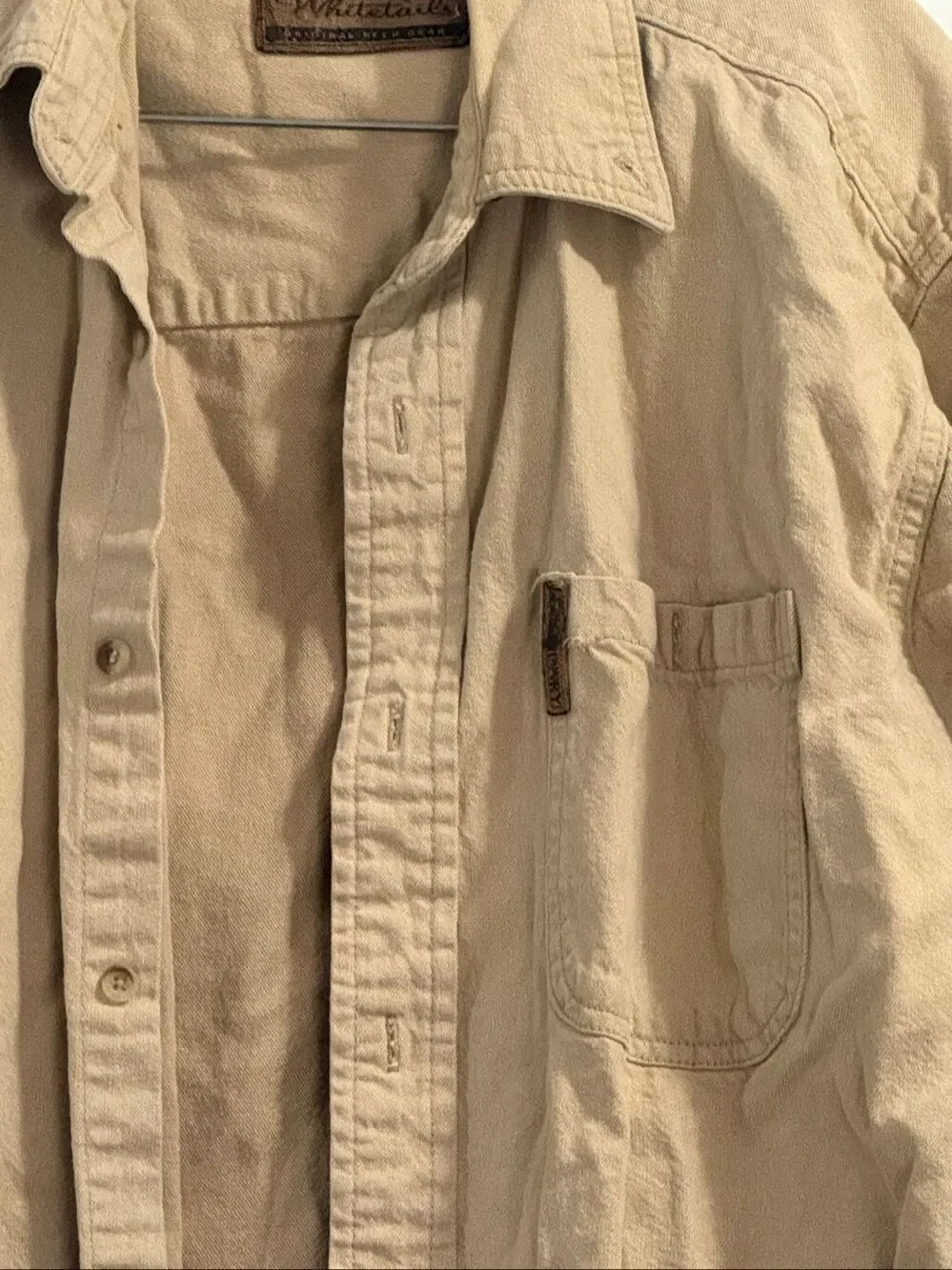 Legendary Whitetails shirt men's XL XLT  Tan Heavyweight Button Down Shacket